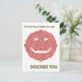 WORD SMILE POSTCARD+Ohrfeigen Postkarte (Stehend Vorderseite)