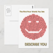 WORD SMILE POSTCARD+Ohrfeigen Postkarte (Vorne/Hinten)