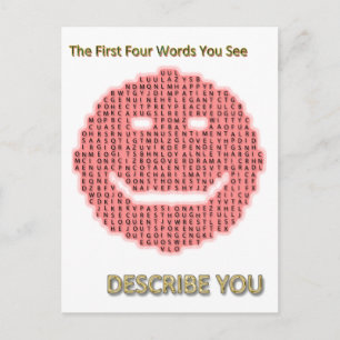 WORD SMILE POSTCARD+Ohrfeigen Postkarte