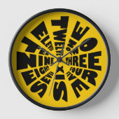 Word Time Clock Wanduhr (Vorderseite)
