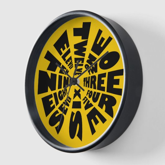 Word Time Clock Wanduhr (Winkel)