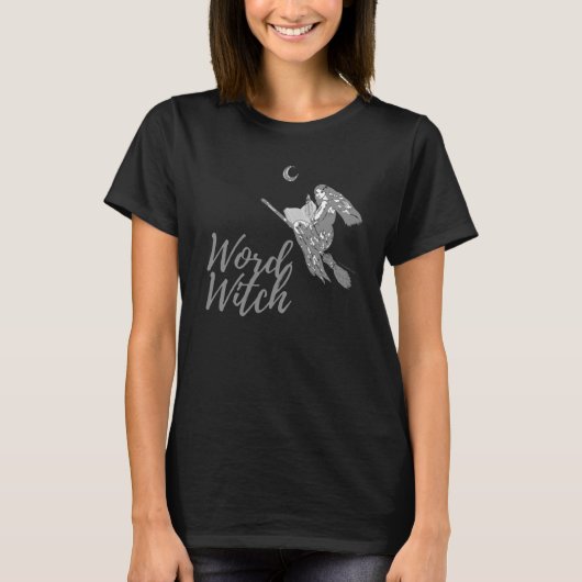 Word Witch T - Shirt - Design 2 (Schwarz) (Vorderseite)