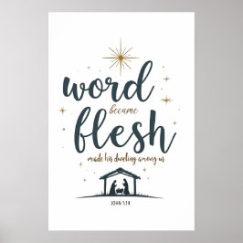 Word wurde zu Weihnachts-Poster Wall Art Poster