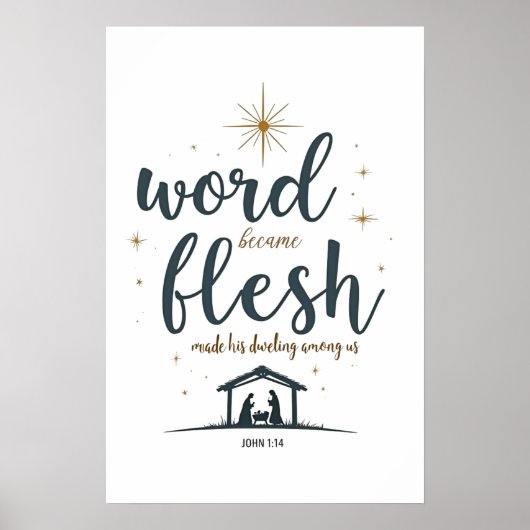 Word wurde zu Weihnachts-Poster Wall Art Poster (Vorne)