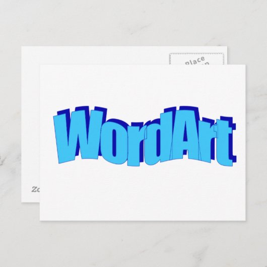 WordArt Postcard Postkarte (Vorne/Hinten)
