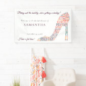 Wordart Showname Spaß Lila Brautparty Banner (Insitu)