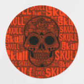 WordArt Skull B Etiketten (Design 2)