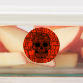 WordArt Skull B Etiketten (Befestigt)