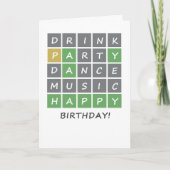 Wordle Birthday Card Dankeskarte (Vorderseite)