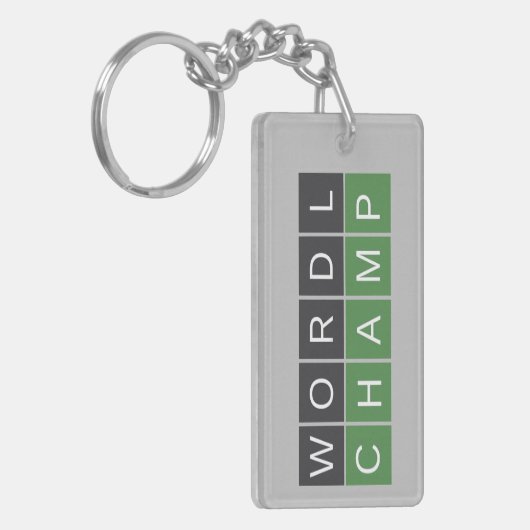Wordle Champ Schlüsselanhänger (Vorderseite links)