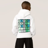 Wordle Happy New Year  Hoodie (Schwarz voll)