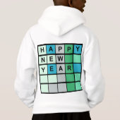 Wordle Happy New Year  Hoodie (Rückseite)