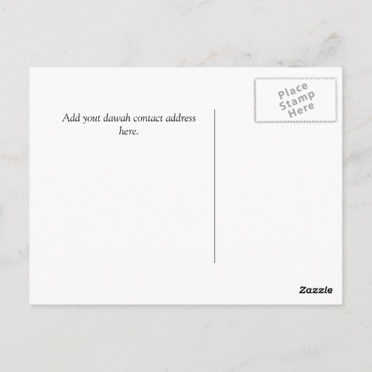 wordle-islam dawah postcard postkarte (Rückseite)