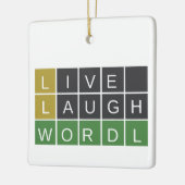 Wordle-Ornament Keramikornament (Links)