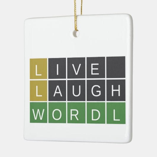 Wordle-Ornament Keramikornament (Links)