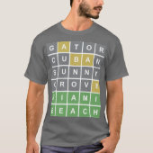 Wordle Puzzle "Miami Beach" T - Shirt (Vorderseite)