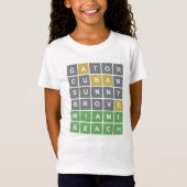 Wordle Puzzle "Miami Beach" T - Shirt 4 (Vorderseite)