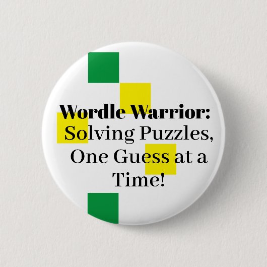 Wordle Puzzle Solver Button Abzeichen (Vorderseite)