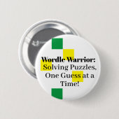 Wordle Puzzle Solver Button Abzeichen (Vorne & Hinten)