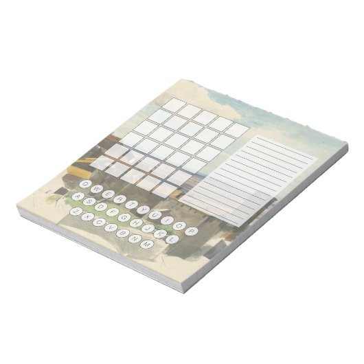 Wordle Scratch Pad Notebook - Tivoli Notizblock (Rotiert)