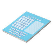 Wordle Scratch Pad Notepad - Blau Notizblock (Rotiert)