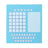 Wordle Scratch Pad Notepad - Blau Notizblock (Vorderseite)