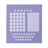 Wordle Scratch Pad Notepad - Lavendel Notizblock (Vorderseite)