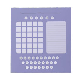 Wordle Scratch Pad Notepad - Lavendel Notizblock