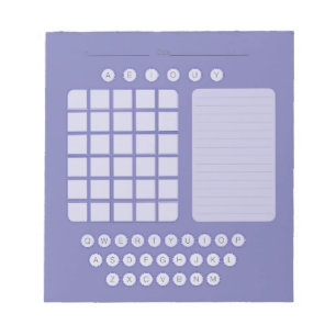 Wordle Scratch Pad Notepad - Lavendel Notizblock