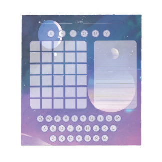 Wordle Scratch Pad Notepad - Leertaste Notizblock