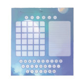 Wordle Scratch Pad Notepad - Leerzeichen blau Notizblock (Vorderseite)