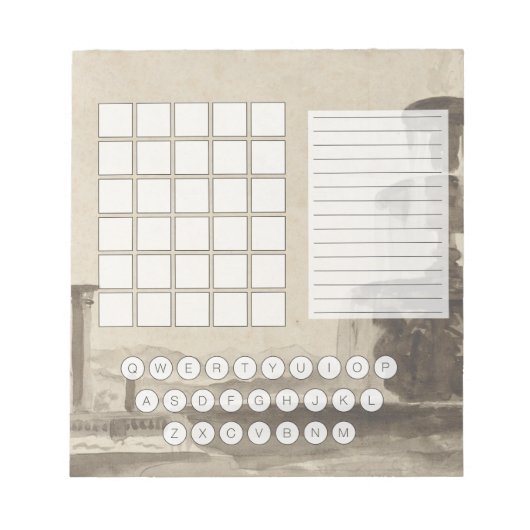 Wordle Scratch Pad Notepad Notizblock (Vorderseite)