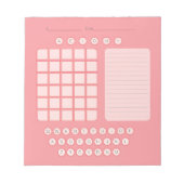 Wordle Scratch Pad Notepad - Rosa Notizblock (Vorderseite)