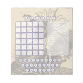 Wordle Scratch Pad Notepad - Sonnenblume Notizblock (Vorderseite)