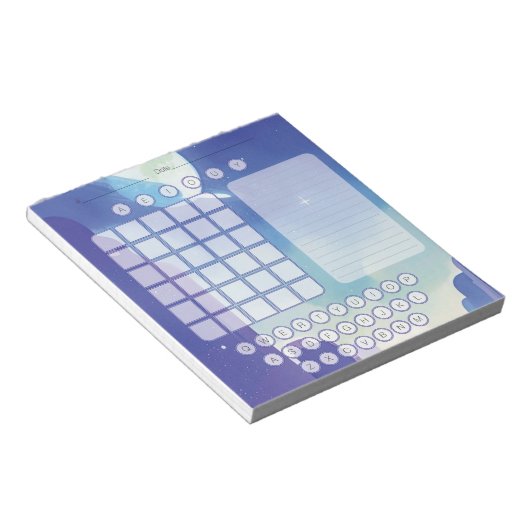 Wordle Scratch Pad Notepad - Violet Notizblock (angewinkelt)