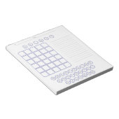 Wordle Scratch Pad Notepad - Weiß Notizblock (angewinkelt)