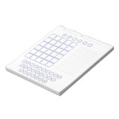 Wordle Scratch Pad Notepad - Weiß Notizblock (Rotiert)
