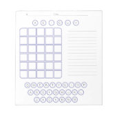 Wordle Scratch Pad Notepad - Weiß Notizblock (Vorderseite)