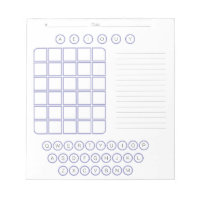 Wordle Scratch Pad Notepad - Weiß