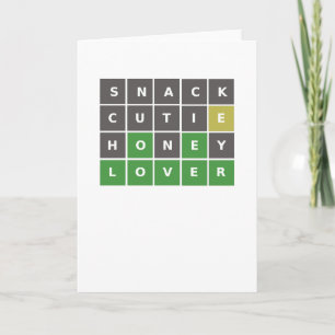 Wordle Valentinstag / Jubiläumskarte Karte