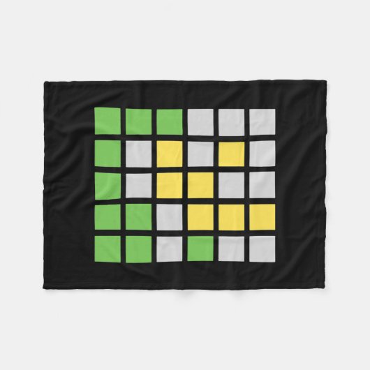 Wordle Word Game-Geschenk Fleecedecke (Vorderseite (Horizontal))