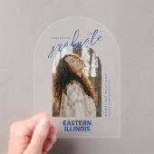 Wordmark-Logo der Universität Ost-Illinois Acryleinladungen (Insitu (Handheld))
