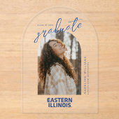 Wordmark-Logo der Universität Ost-Illinois Acryleinladungen (Vorderseite)