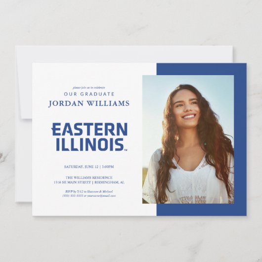 Wordmark-Logo der Universität Ost-Illinois Ankündigung (Vorderseite)