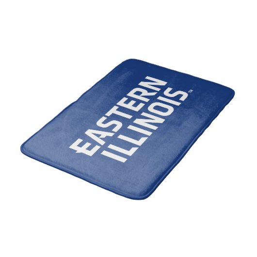 Wordmark-Logo der Universität Ost-Illinois Badematte (Schrägansicht)