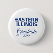 Wordmark-Logo der Universität Ost-Illinois Button (Vorderseite)