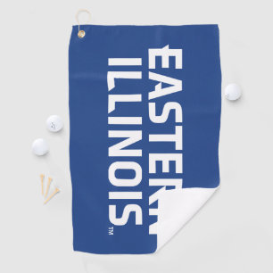 Wordmark-Logo der Universität Ost-Illinois Golfhandtuch