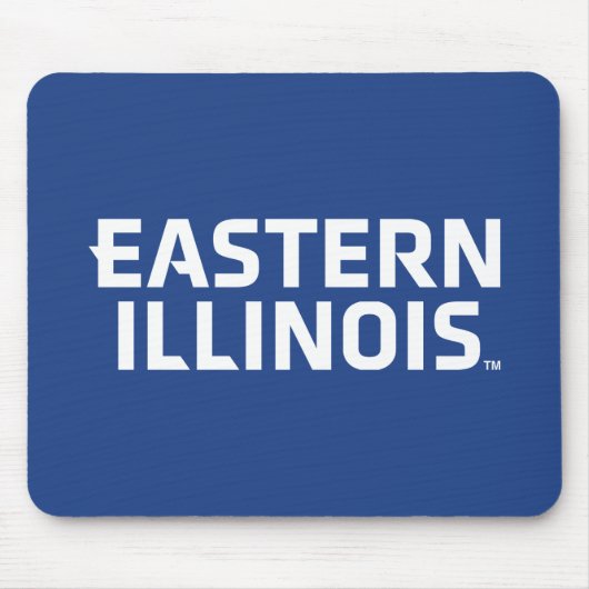 Wordmark-Logo der Universität Ost-Illinois Mousepad (Vorne)