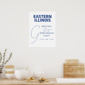 Wordmark-Logo der Universität Ost-Illinois Poster (Küche)