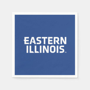 Wordmark-Logo der Universität Ost-Illinois Serviette